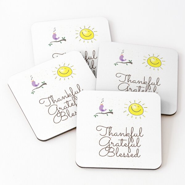 Item preview, Thankful, Grateful, Blessed Motivational Quote designed and sold by Lorify.