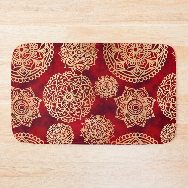 Item preview, Red and Gold Mandala Pattern designed and sold by Julie Erin Designs.