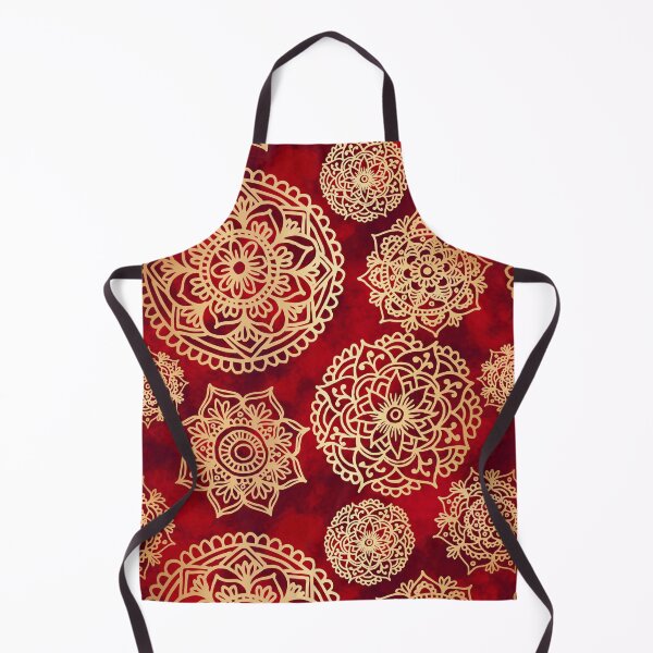 Item preview, Red and Gold Mandala Pattern designed and sold by Julie Erin Designs.