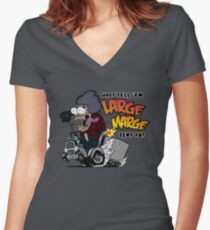 Large Marge Fink Women's Fitted V-Neck T-Shirt