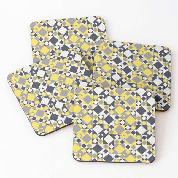Item preview, Simple ornament with geometric elements in yellow and gray color palette variations designed and sold by acidmit.
