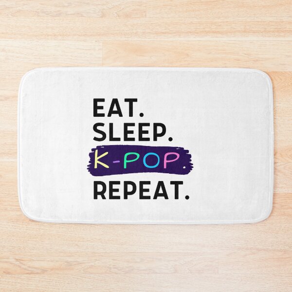 Item preview, Eat Sleep K-pop repeat funny quote designed and sold by Tecnofa.