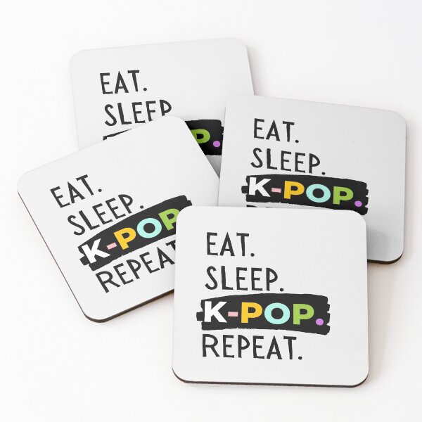 Item preview, Eat Sleep K-pop repeat funny quote designed and sold by Tecnofa.