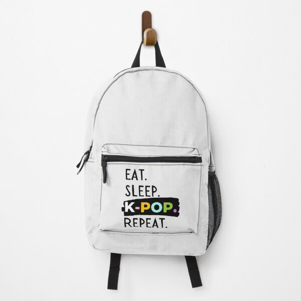 Item preview, Eat Sleep K-pop repeat funny quote designed and sold by Tecnofa.