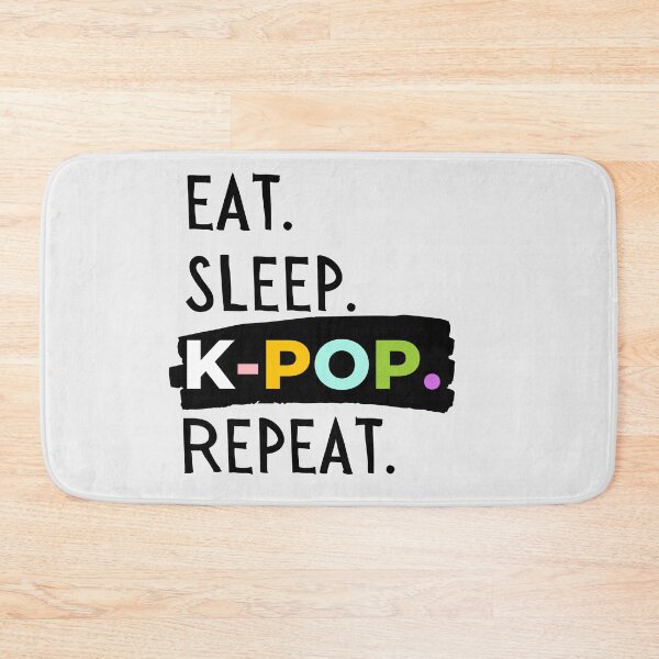 Item preview, Eat Sleep K-pop repeat funny quote designed and sold by Tecnofa.