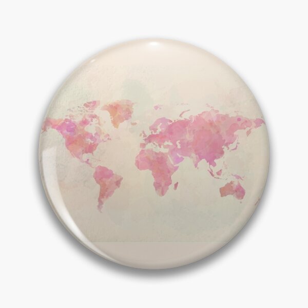 Item preview, White Pink World Map designed and sold by mouad naouiri.