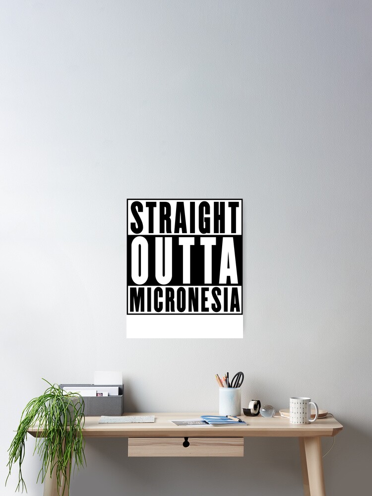 Imagen 2 de 3, Póster con la obra Directamente de Micronesia, diseñada y vendida por RandomStuffShop.