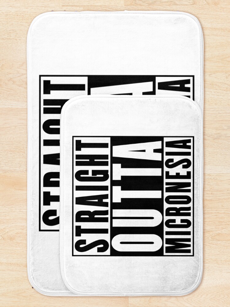 Thumbnail 5 of 6, Bath Mat, Straight Outta Micronesia designed and sold by RandomStuffShop.