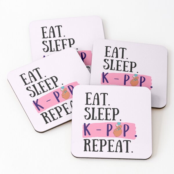 Item preview, Eat Sleep Kpop repeat funny quote designed and sold by Tecnofa.
