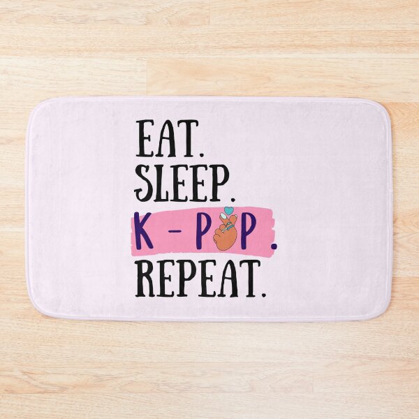 Item preview, Eat Sleep Kpop repeat funny quote designed and sold by Tecnofa.