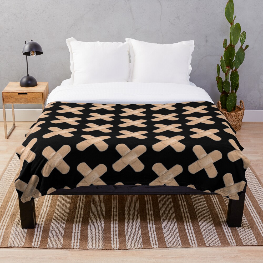 "Double Band aid Cool And Funny Gift" Throw Blanket for Sale by