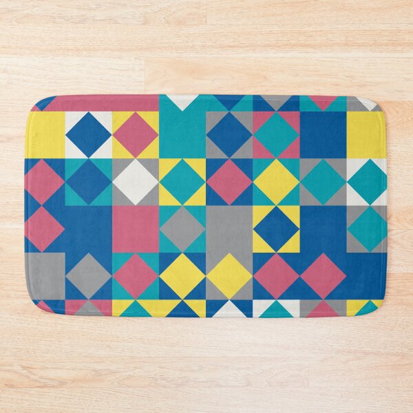 Item preview, Abstract mosaic with geometric elements in random yellow and gray color palette variation designed and sold by acidmit.