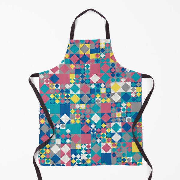 Item preview, Geometric elements in an abstract mosaic in random yellow and gray color palette variations designed and sold by acidmit.