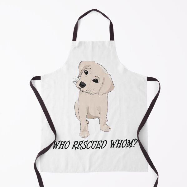 Item preview, Who Rescued Whom Cute Funny Labrador Puppy designed and sold by TheInkElephant.