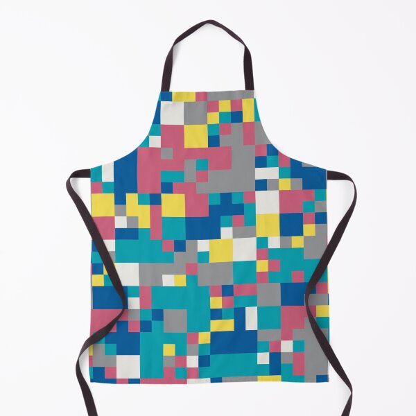 Item preview, Checkered tiles in an abstract mosaic in random yellow and gray color palette variations designed and sold by acidmit.