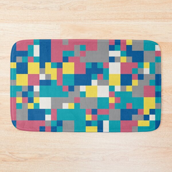 Item preview, Checkered tiles in an abstract mosaic in random yellow and gray color palette variations designed and sold by acidmit.