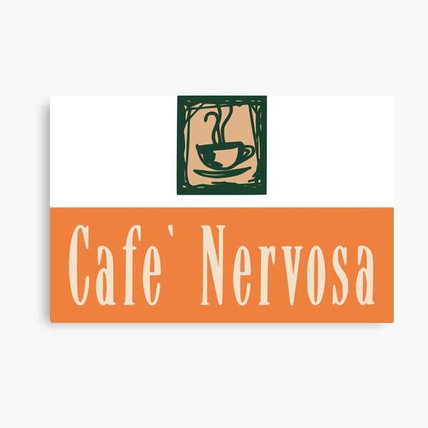 Frasier Seattle Cafe Nervosa Logo Sign Canvas Print