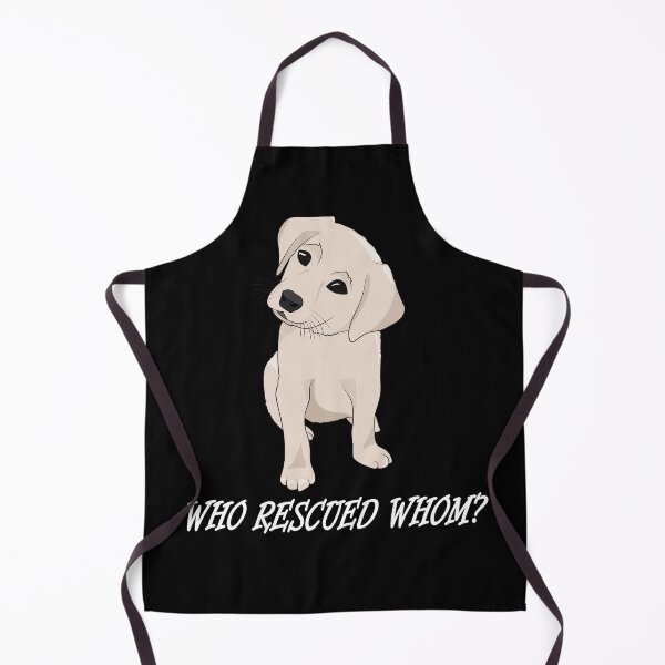 Item preview, Who Rescued Whom Cute Funny Labrador Puppy designed and sold by TheInkElephant.
