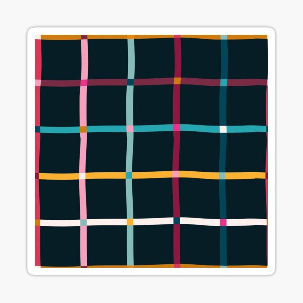Hand Drawn Plaid Pattern Sticker