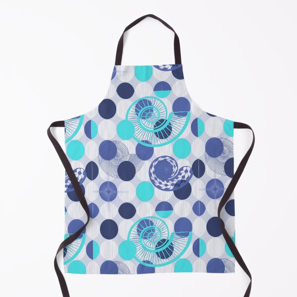 Item preview, Blue spiral shells and spots designed and sold by FerretSteph.
