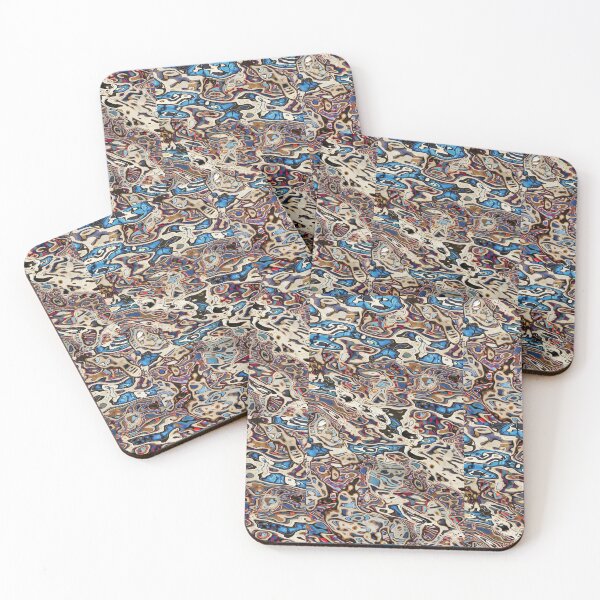 Item preview, Aqua Metal Pattern designed and sold by HoneyChu.