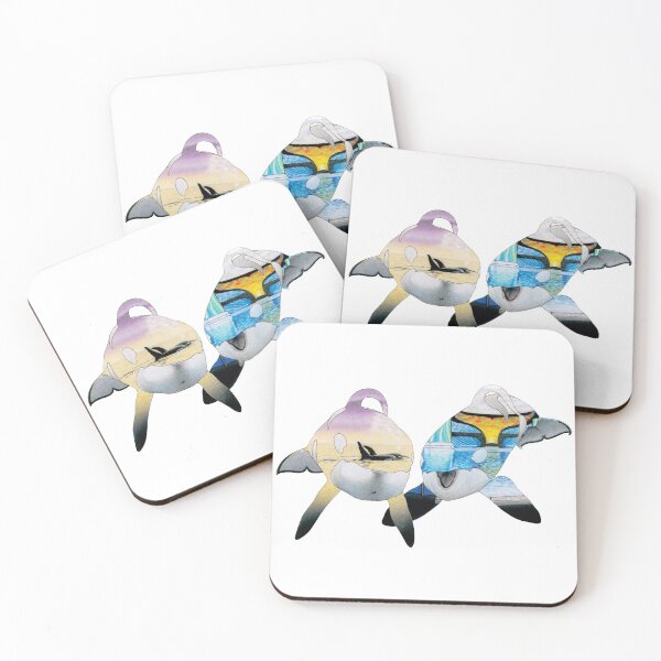 Item preview, Keiko and Tilikum the Killer Whales Silhouette designed and sold by ArtyOrca.