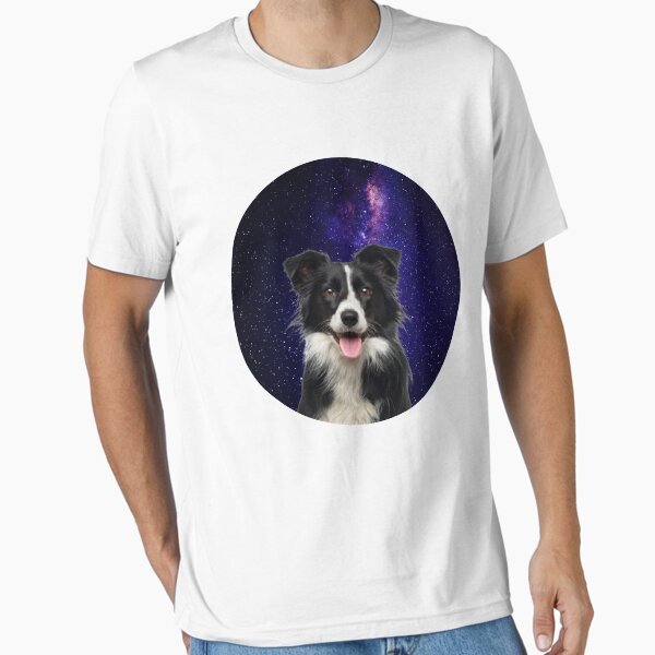 Vista previa del artículo con la obra «Regalo divertido de galaxia con cara de amante de los border collie», diseñado y vendido por alaechamlal.