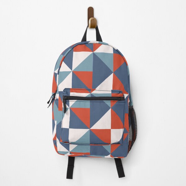 Item preview, Triangle Pattern in Blue - Red designed and sold by latheandquill.