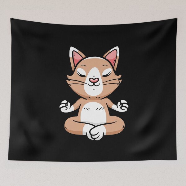 Item preview, Cute Cat Doing Yoga designed and sold by OnepixArt.