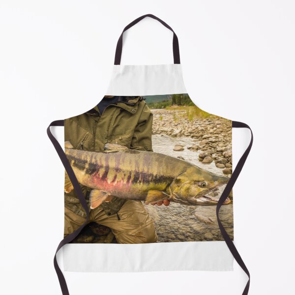 Item preview, Close up of a large, Chum Salmon with a big kype in the jaw and stripes designed and sold by SnapTPhotograph.