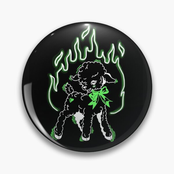 Item preview, Green colored cybercore sheep designed and sold by spaarkel.