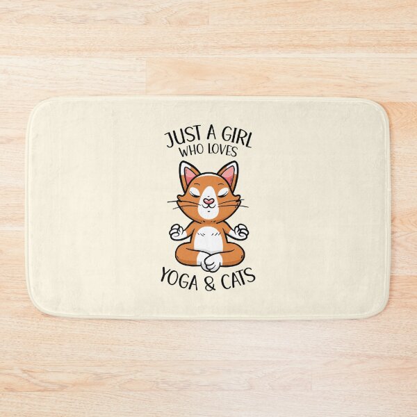Item preview, Just A Girl Who Loves Yoga And Cats designed and sold by OnepixArt.