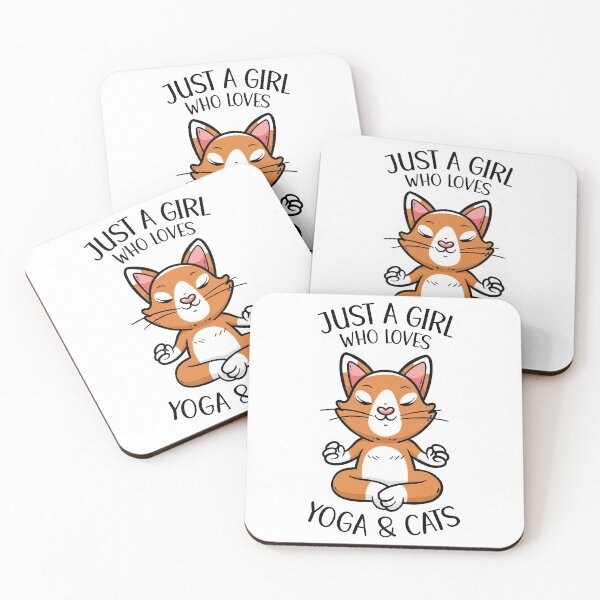 Item preview, Just A Girl Who Loves Yoga And Cats designed and sold by OnepixArt.