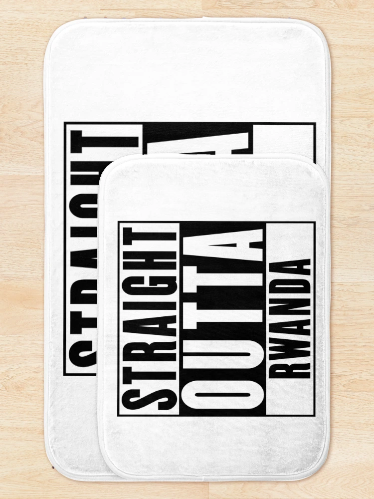 Thumbnail 5 of 6, Bath Mat, Straight Outta Rwanda designed and sold by RandomStuffShop.