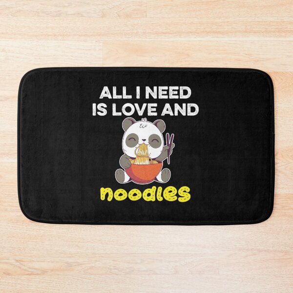 Item preview, All I Need Is Love and noodles funny kawaii panda eat noodles designed and sold by donvector.