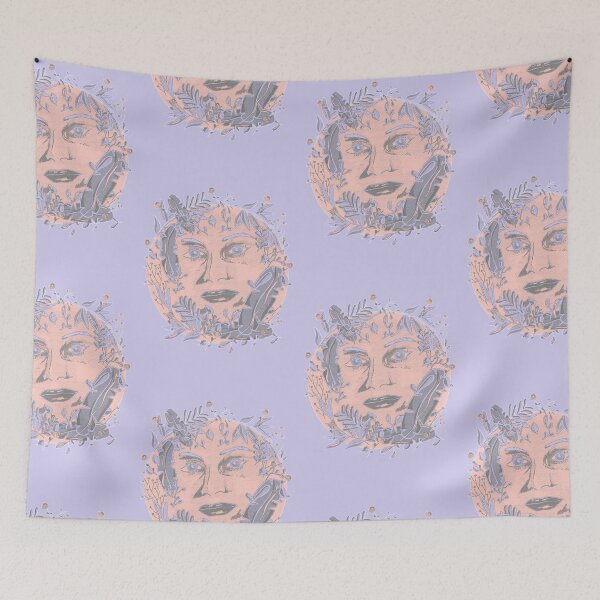 Item preview, 70's Moon Flower (Peach and Lavender)  designed and sold by and-rewturner.