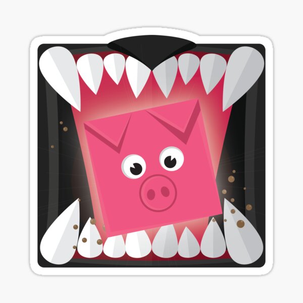 Run, Cube Animals Sticker