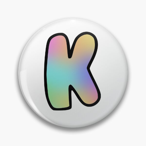 Artikelvorschau, Pastellblasen-Buchstabenmonogramm - K. entworfen und verkauft von GhostLonging.