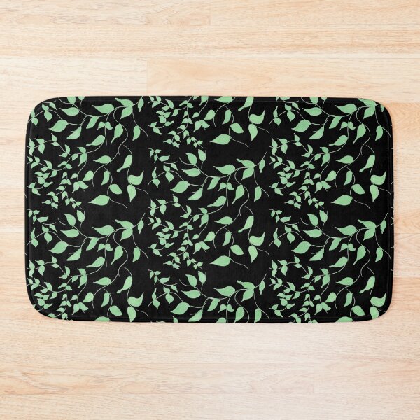 Item preview,  Pastel green leaves (dark background) designed and sold by AnahisRose.