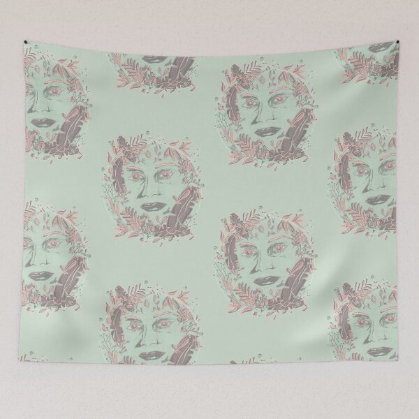 Item preview, 70's Moon Flower (Green and Peach)  designed and sold by and-rewturner.