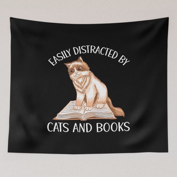 Item preview, Easily Distracted By Cats And Books designed and sold by OnepixArt.