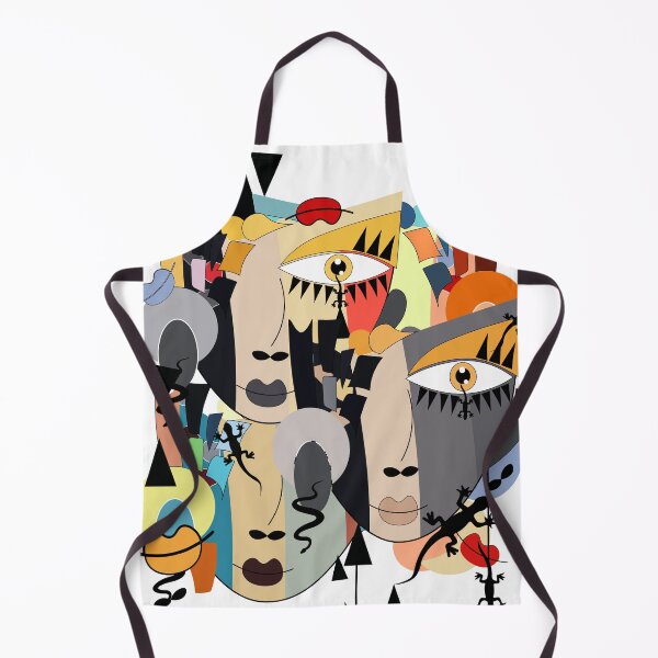 Item preview, Abstract colorful faces with abstract geometric shapes designed and sold by KissedbyArt.