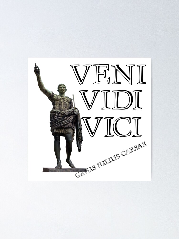 Veni, Vidi, Vici Julius Caesar Quote  Poster for Sale by