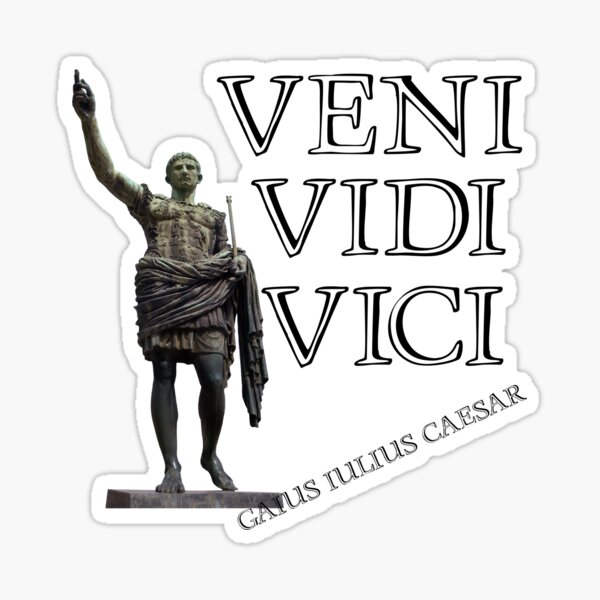 I saw I conquered I came Julius Caesar Veni Vidi Vici Wordplay - Dirty  Jokes - Sticker