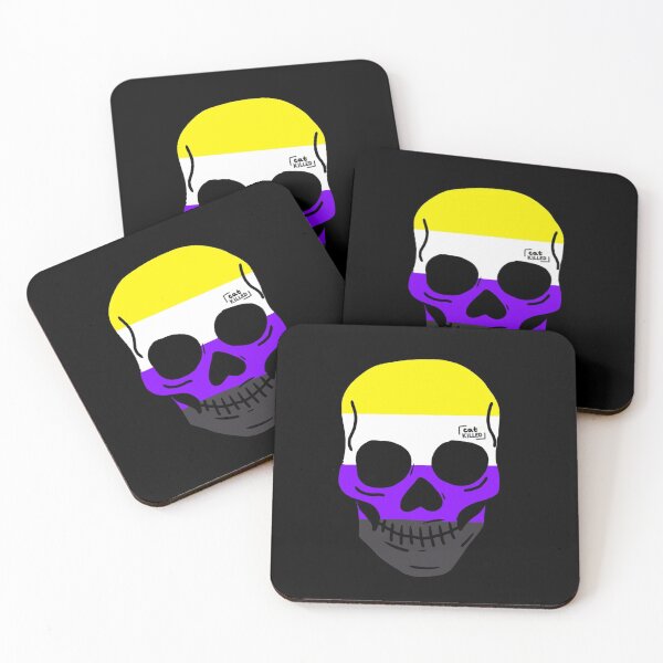 Item preview, PRIDE SKULL: Non-Binary designed and sold by catkilled.