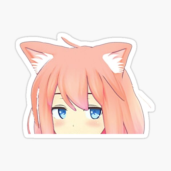 Menhera chan peeker - Peeking anime girl Sticker for Sale by giftycat