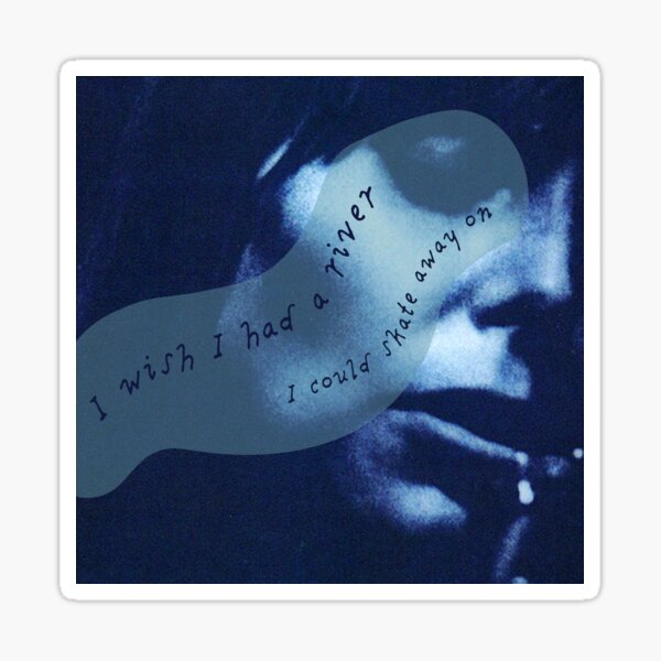 Item preview, River Joni Mitchell Square Lyrics designed and sold by tscarr.
