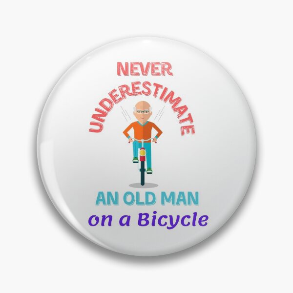 Item preview, Never Underestimate an old man on a bicycle designed and sold by VivaGul.