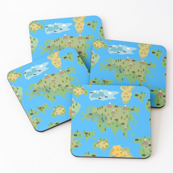 Item preview, World map pattern designed and sold by Arinom.