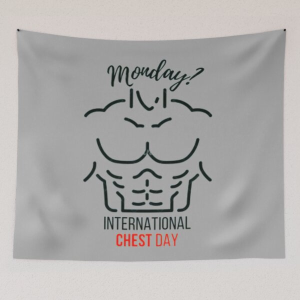 Item preview, Monday international chest day. Gym bro. Workout designed and sold by soniaaseguin.